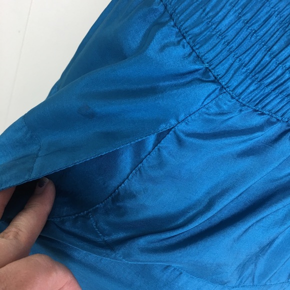 Vintage Leslie Fay Blue Shimmer A-Line Skirt - Picture 5 of 8